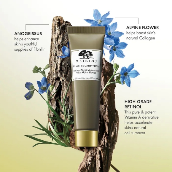 Origins Retinol Night Moisturizer with Alpine Flower-30ml- - Picture 2 of 5